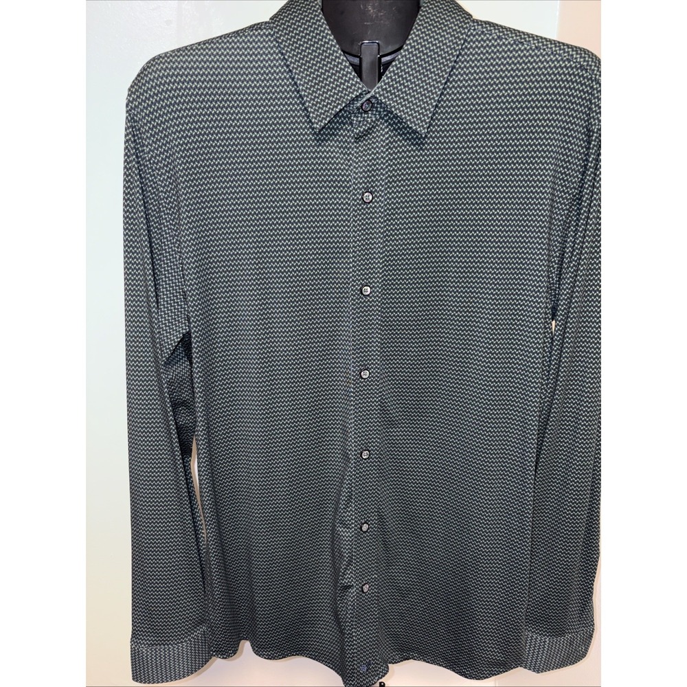 Buttercloth Shirt Mens Size L Green Cotton Button Up Regular Fit Long Sleeve